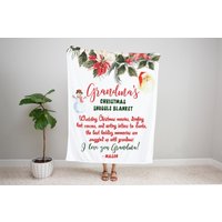 Personalisierte Oma Decke, Weihnachtsdecke, Weihnachtsgeschenk Für Oma, Weihnachtsgeschenk von LittleDarlingsUS