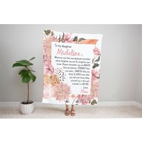 Personalisierte Tochter Decke, Zu Meiner Decke Weihnachtsgeschenk, Decken Für Mädchen, Mutter Geschenk, Individuelle Namensdecke von LittleDarlingsUS