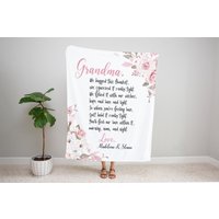 Weihnachtsgeschenk Für Oma, Personalisierte Oma Decke, Decke Geschenke Geschenk, Familiengeschenke, Rosa von LittleDarlingsUS