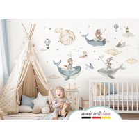 Wandtattoo Ozean Wandsticker Für Kinderzimmer Unterwasserwelt Tiere Wandaufkleber Babyzimmer Wal Deko Selbstklebend Dl5074 von LittleDecoWandtattoo