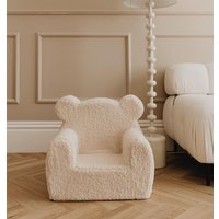 Gemütlicher Beige Kindersessel Mit Teddyohren. Geburtstag Geschenk Für Mädchen Und Junge. Flauschiger Sessel Fürs Kinderzimmer von LittleDesignOfficial