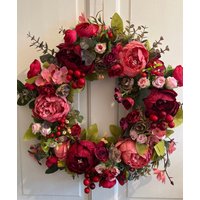 Türkranz, Rund, Für Die Haustür, Hochzeit, Haus, Dekoration, Kunstblume, Kranz Pfingstrose, 40 cm, Dispaly, Ostern, Weihnachtsgeschenk Türkranz, Rund, Für Die Haustür, Hochzeit, Haus, Dekoration, Kunstblume, Kranz Pfingstrose, 40 cm, Dispaly, Ostern, Weihnachtsgeschenk von LittleEmpireHomeware