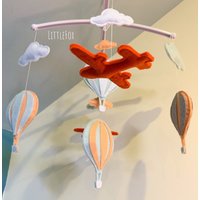 Heißluftballon Und Flugzeug-Mobile - Babydekoration von LittleFoxForBaby