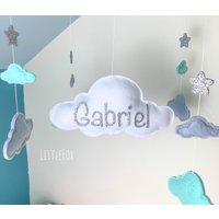 Wolke Mit Namen - Babydeko Mobile Diy von LittleFoxForBaby