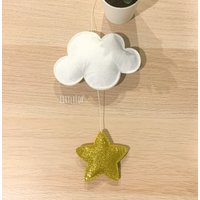 Wolken Und Sterne Für Handy - Babydekoration von LittleFoxForBaby