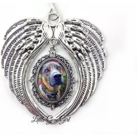 Erinnerungsfoto Weihnachtsbaumschmuck - Regenbogenbrücke Personalisierter Verlust Von Haustier Oder Person Engelsflügel Himmelsverzierung von LittleGemGirl