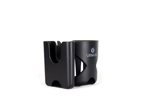 LittleLife Buggy und Kinderwagen Universal Cup und Telefonhalter Verstellbarer Flaschenorganizer für Kinderwagen, Getränke- und Kaffeetassenhalter von LittleLife
