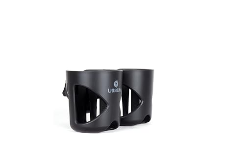 LittleLife Doppel-Buggy- und Kinderwagen, universeller Getränkehalter, Verstellbarer Flaschenorganisator für Kinderwagen, Getränke- und Kaffeetassenhalter von LittleLife