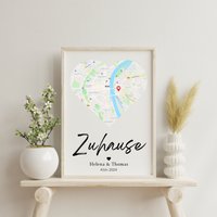 Einzugsgeschenk Haus Zuhause Koordinaten Bild Personalisiertes Poster Wo Alles Begann Geschenk Einzug Einweihung Richtfest Umzug Set von LittleMathildaDE