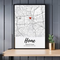 Einzugsgeschenk Haus Zuhause Koordinaten Bild Personalisiertes Poster Wo Alles Begann Geschenke Zum Einzug Einweihung Richtfest Set von LittleMathildaDE