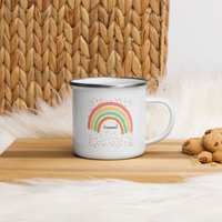 Emaille Kindertasse Mit Namen Personalisierter Kinderbecher Für Mädchen Jungen Regenbogentasse Geburtstagsgeschenk Namenstasse Aus Metall von LittleMathildaDE