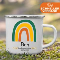 Erstkommunion Geschenk Personalisierte Tasse Emaille Keramik Mit Namen Und Datum Konfirmationsgeschenke 2025 Kommunion Taufe Geschenkidee von LittleMathildaDE