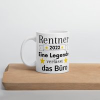 Ruhestand Geschenke Rentner Tasse 2022 Eine Legende Verlässt. Kaffeetasse Mit Spruch Für Den Renteneintritt Abschiedsgeschenk Arbeitskollege von LittleMathildaDE