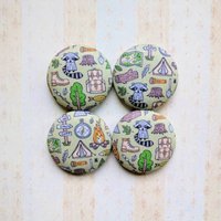 Outdoor Adventure Stoff Bezogen Button Magnet Set Outdoor Adventure Stoff Bezogen Button Magnet Set von LittleMissWendyBird