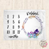 Baby Meilenstein Decke - Monatliche Geschenk Dusche Crystal Geode Rock Baby Meilenstein Decke - Monatliche Geschenk Dusche Crystal Geode Rock von LittlePeonyCo