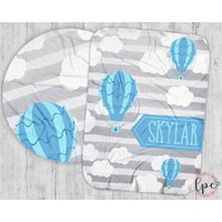 Personalisierte Ballon Baby Decke - Name Muster Swaddle Individuelle Personalisierte Ballon Baby Decke - Name Muster Swaddle Individuelle von LittlePeonyCo