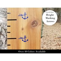 Sailor Anker Höhenmarkierungspfeile Für Wachstumstabellen | Wachstums Messlatte Aus Holz - Höhenmarkierer Pfeile Kinderzimmer Deko Pirat von LittlePrairieCraftCo
