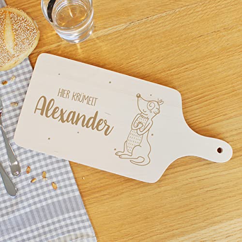 LittleStars Frühstücksbrettchen aus Holz I Motiv: Erdmännchen I mit Personalisierung I Utensil fürs Kinder-Frühstück I Größe: 16x36 cm LittleStars Frühstücksbrettchen aus Holz I Motiv: Erdmännchen I mit Personalisierung I Utensil fürs Kinder-Frühstück I Größe: 16x36 cm von LittleStars