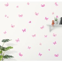 Schmetterling Stoff Wandtattoo - Aquarell Kinderzimmer Dekor Wandaufkleber von LittleTallTalesStore