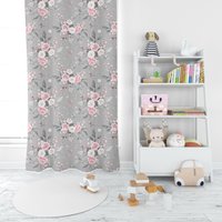 Graue Florale Kindervorhänge, Vorhänge, Kinderzimmervorhänge, Mädchenzimmervorhänge, Jungenzimmervorhänge, Kinderzimmer Dekor von LittleThingsNstuffCo