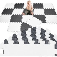 18 Teile Spielmatte Baby Puzzlematte - 30x30 Krabbelmatte Bodenmatte Kinderzimmer von LittleTom