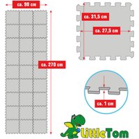 27 Teile Baby Kinder Puzzlematte ab Null - 30x30 Puzzle Spielmatte Krabbelmatte von LittleTom