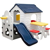 Kinder Spielhaus mit Rutsche - Garten Kinderhaus ab 1 - Indoor Kinderspielhaus - bunt von LittleTom