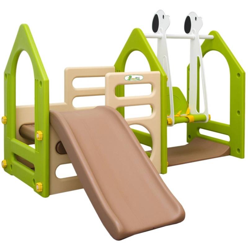 LittleTom Spielturm mit Baby Rutsche und Schaukel 155 x 135 cm von LittleTom
