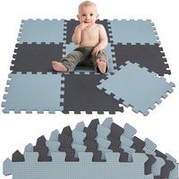 9 Teile Spielmatte Baby Puzzlematte - 30x30 Krabbelmatte Bodenmatte Kinderzimmer von LittleTom