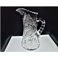 Abp Brilliant Geschliffenes Glas Krug Windrad Und Silber Diamant von LittleTowneTreasures
