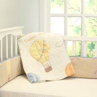Heißluftballons Baby Quilt | Handgesteppte Baumwolle Krippenbettwäsche, Personalisiert Heißluftballons Baby Quilt | Handgesteppte Baumwolle Krippenbettwäsche, Personalisiert von LittleWestSt