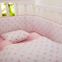 Herzen Baby Mädchen Quilt | Kinderbettwäsche Rosa Krippe Babydecke Bettwäsche - Kostenlose Personalisierung von LittleWestSt