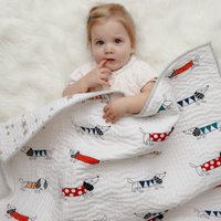 Personalisierte Hundewelpe Baby Quilt | Handgesteppte Krippenbettwäsche Aus Baumwolle Personalisierte Hundewelpe Baby Quilt | Handgesteppte Krippenbettwäsche Aus Baumwolle von LittleWestSt