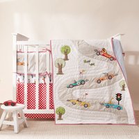 Rennwagen Tiere Baby Quilt | Handgefertigte Baumwollbettwäsche, Kostenlose Personalisierung Rennwagen Tiere Baby Quilt | Handgefertigte Baumwollbettwäsche, Kostenlose Personalisierung von LittleWestSt
