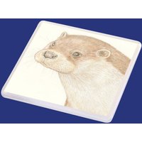 Otter Untersetzer von LittleWhiteRabbitArt