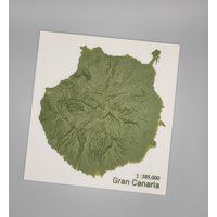Gran Canaria 3D Modell Karte Relief - Dekoration von LittleWoodSaar