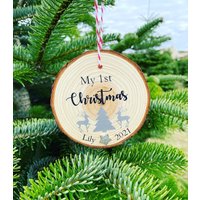 Personalisierte Baby Christbaumkugel, Meine Erste Weihnachtsdekoration, Neugeborenenkugel, Weihnachtskugel, Neugeborenenkugel von Littlebearcrafts1