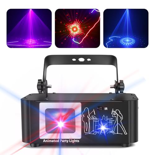 Discolicht Partylicht,T04,3D RGB Animation Party Licht DMX 512 Beam Effekt Licht, mit Fernbedienung Musik Sound Activated DJ Disco Lichter für Halloween Geburtstag Party Bar Nachtclub KTV Discolicht Partylicht,T04,3D RGB Animation Party Licht DMX 512 Beam Effekt Licht, mit Fernbedienung Musik Sound Activated DJ Disco Lichter für Halloween Geburtstag Party Bar Nachtclub KTV von Littleboyny