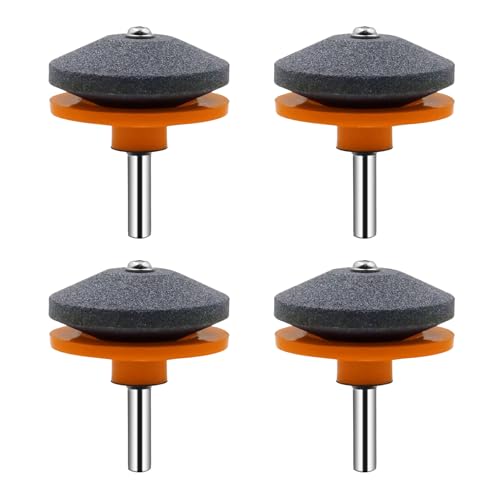 Schärfer für stumpfe Klingen von Rasenmähern 4 Stück, Orange messerschärfer für jede elektrische Handbohrmaschine und Gartengeräte von Littleboyny