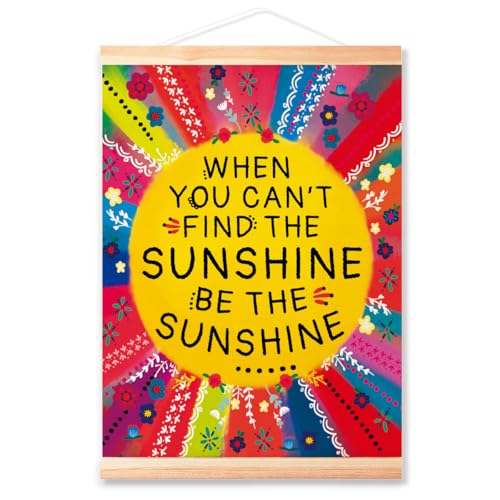 Inspirierender Posteraufhänger für Frauen, Mädchen, Schlafzimmer, Wanddekoration, "Be the Sunshine", Leinwandkunst, Posterdruck, Wandbehang, 40,6 x 30,5 cm von Littlefa