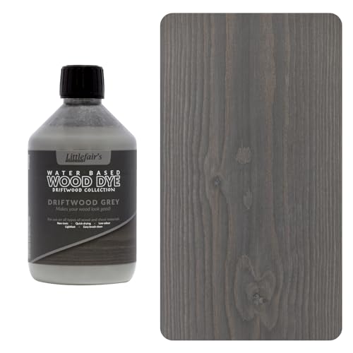 Littlefair's wasserbasierte Holzbeize & Farbstoff - Pastell-Reihe (500ml, Driftwood Grey) von Littlefair's