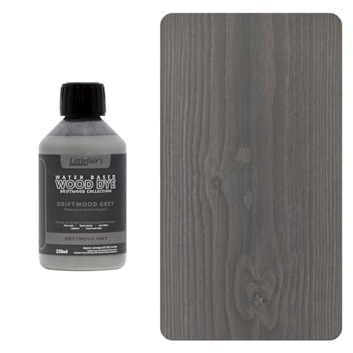 Littlefair's Holzbeize und -farbe auf Wasserbasis, Pastell-Kollektion (250 ml, Treibholz Grau) von Littlefair's