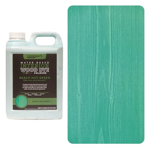 Littlefairs Holzlasur & Farbstoff auf Wasserbasis - Pastel Range (2.5ltr, Beach Hut Green) von Littlefair's