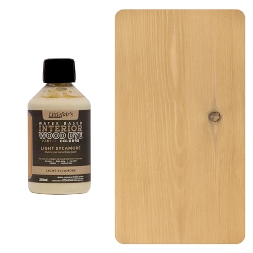 Littlefair's Holzlasur 250ml - Holzlasur Innen - Holz Lasur Für Natürliche Holzmaserung - Wasserbasierte Wood Stain - Schnell Trocknend & Umweltfreundlich - Farbe: Leichter Bergahorn von Littlefair's