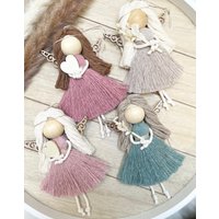 Makramee Schutzengel | Puppe Glücksbringer Personalisiertes Geschenk Zur Taufe Weihnachtsdeko Hochzeit |Kommunion Engel von Littleplazaworld