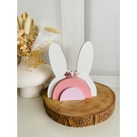 Hölzern Stapeln Regenbogen Hase Ohren Kaninchen Mädchen Schlafzimmer Dekor Mädchenzimmer Accessoires Regal Shelfie von Littlesparklesbtique