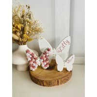 Schmetterling Blumen Kinderzimmer Dekor, Holz Dekor, Kinderzimmer Dekor Mädchen Schmetterlinge Flügel Baby Geschenk Blumen-Kinderzimmer von Littlesparklesbtique