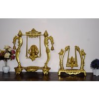 01 Große | 15"Zoll Schwingende Ganesha & Kleine Statue | 10"Inches | Gesamtgewicht Der Beiden Schaukelnden Statue 9, 5 Kg Ca von LittletalesCreations