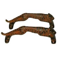7, 4 Zoll Tiger Türgriff | Brass Springen Jaguar Form Tür Pull Möbel Dekoration von LittletalesCreations