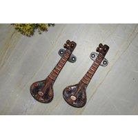 7 "' Zoll Messing Sitar Form Türgriff Paar | Streichinstrument Pull Perfekt Für Türen von LittletalesCreations